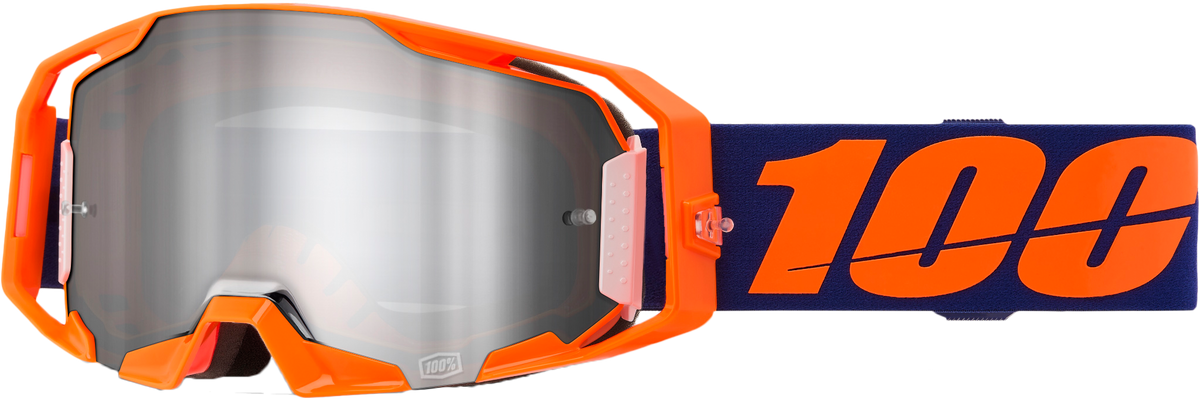 100-Percent Armatic Goggle Neon ORG Mirror Silvr Flash (50060-00003)