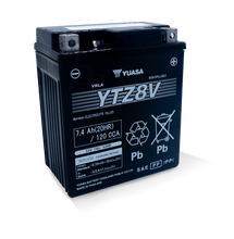 Cargar imagen en el visor de la galería, Yuasa YTZ8V Maintenance Free AGM 12 Volt Battery