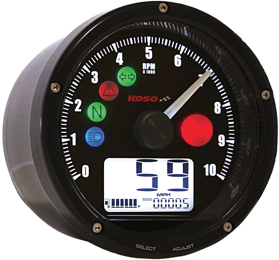 KOSO TNT-01 Multifunction Speedometer Black (BA035K00-HD)
