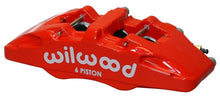 Cargar imagen en el visor de la galería, Wilwood Caliper-Forged Dynapro 6 5.25in Mount-Red-L/H 1.62/1.38in/1.38in Pistons 1.10in Disc