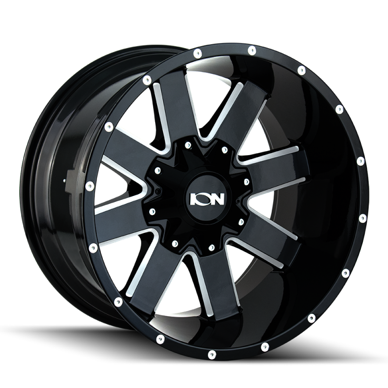 ION 141 17x9 / 8x170 BP / -12mm Offset / 125.2mm Hub Gloss Black Milled Wheel