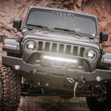 Cargar imagen en el visor de la galería, Westin 18-19 Jeep Wrangler JL WJ2 Full Width Front Bumper w/Bull Bar Textured Black