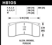 Cargar imagen en el visor de la galería, Hawk Performance Porsche Alcon/Brembo ER-1 Motorsport Brake Pads