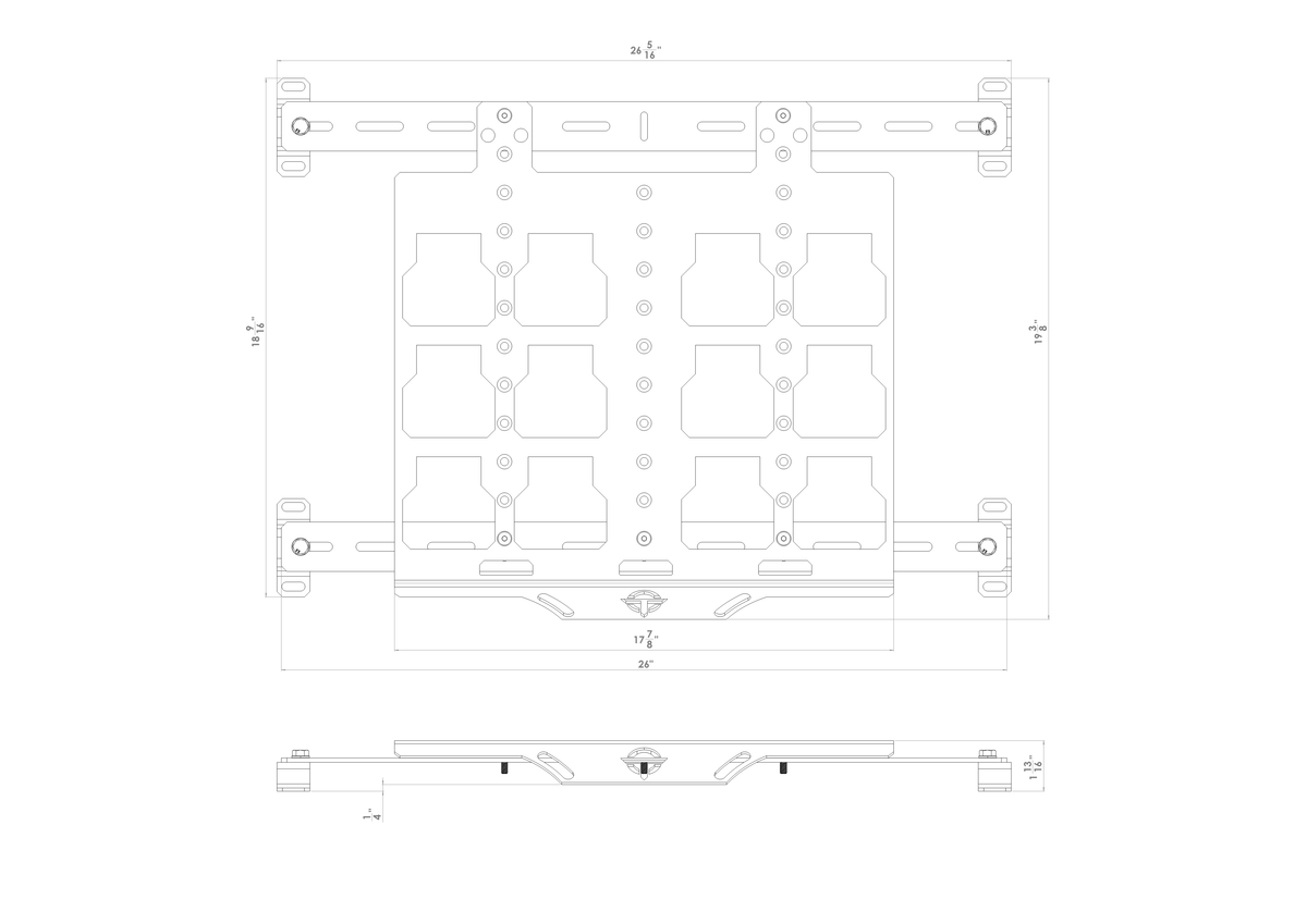 Open Trail Universal UTV Mount for USE with Packout (457-5001)