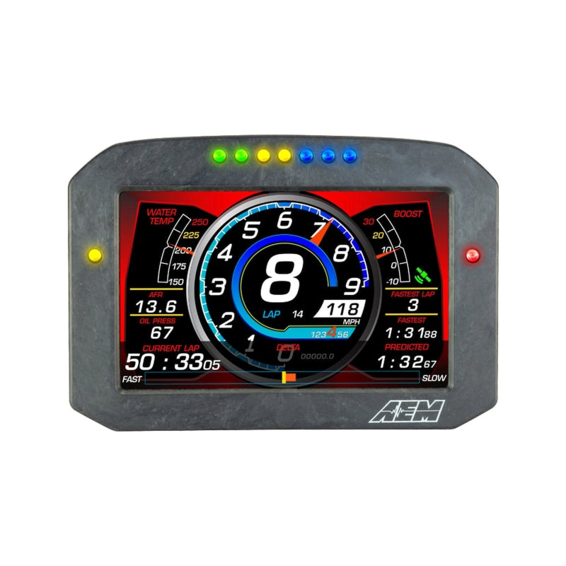 AEM CD-7 Carbon Flush Digital Dash Display — Performance Gauges