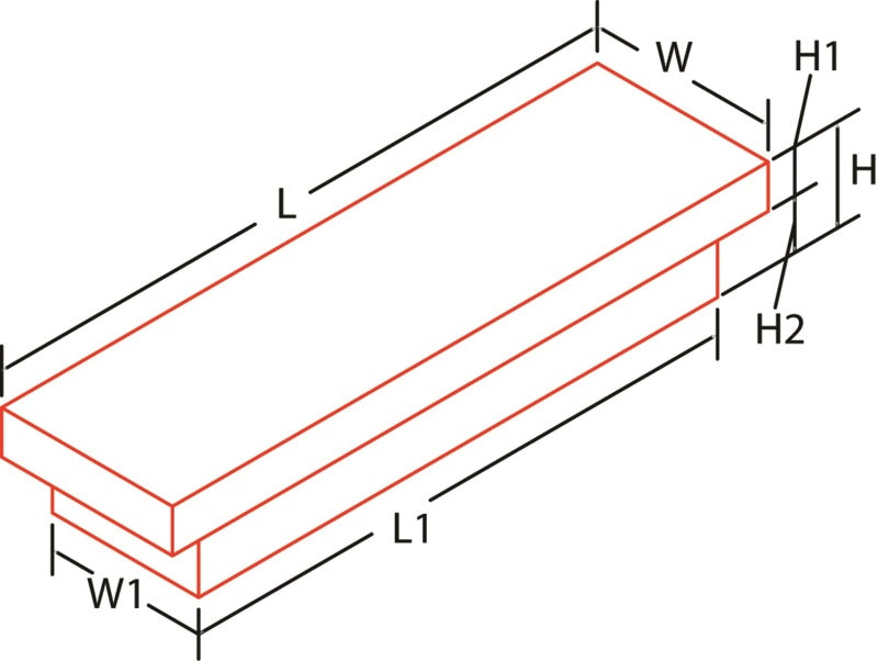 Caja de herramientas universal Deezee - Red Crossover - Tapa única BT Alum Tamaño completo