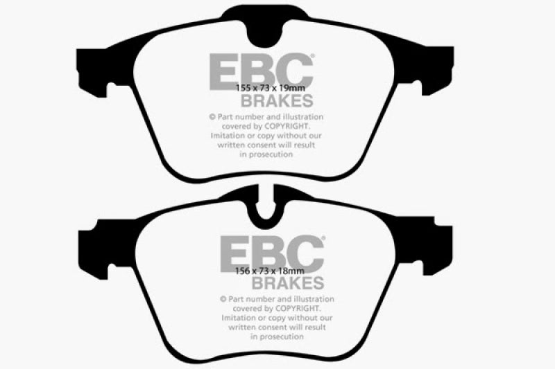 EBC 2016-2018 Volvo S60 2.0L Turbo Greenstuff Front Brake Pads