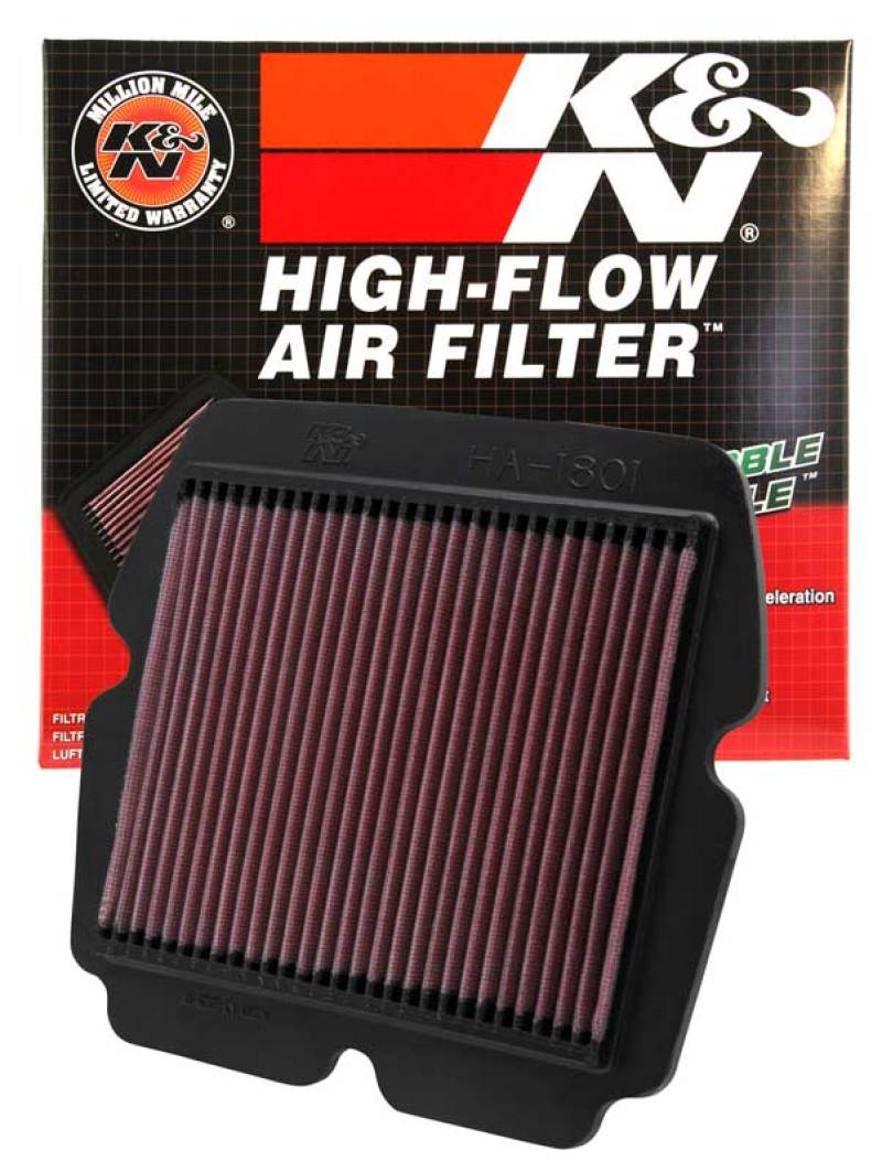 K&N HA-1801 High-Flow Air Filter — Fits 2001-2008 Honda GL1800 Gold Wing
