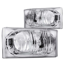 Cargar imagen en el visor de la galería, Faros delanteros de cristal cromados ANZO 2000-2004 Ford Excursion, 2 piezas