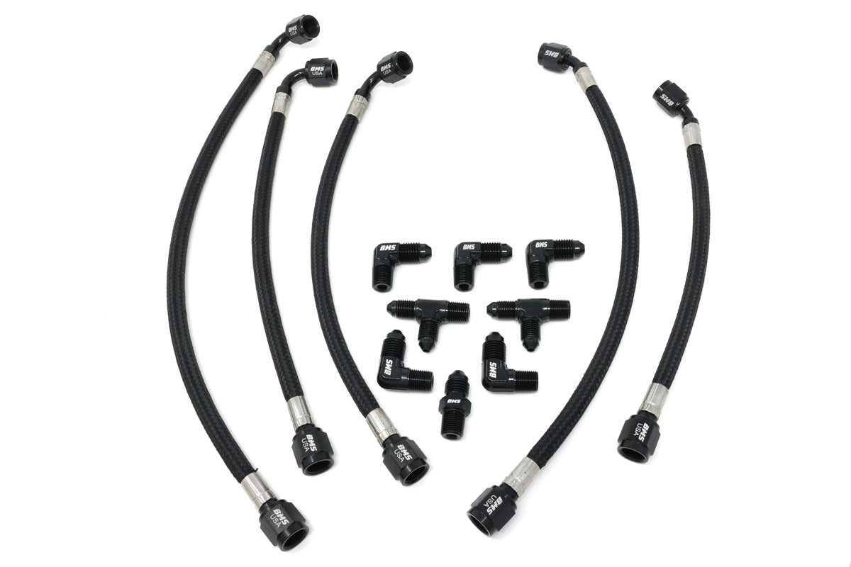 Steel Braided Hard Line Upgrade Kit for KLM Big Turbos - view 4