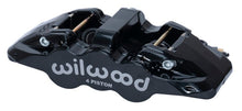 Cargar imagen en el visor de la galería, Wilwood Caliper - Aero4-DS Forged Four-Piston Caliper Black 1.12in Piston 1.10in Rotor - Black