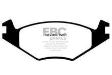 Cargar imagen en el visor de la galería, EBC 86-93 Volkswagen Cabriolet 1.8 Greenstuff Front Brake Pads