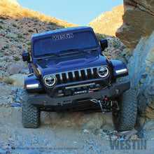 Cargar imagen en el visor de la galería, Westin 18-19 Jeep Wrangler JL WJ2 Full Width Front Bumper w/Bull Bar Textured Black