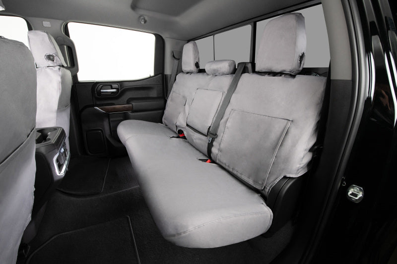 Covercraft Polycotton SeatSaver Custom Second Row Seat Covers - Grey — Fits 2011-2016 Ford F-250/F-350 Super Duty