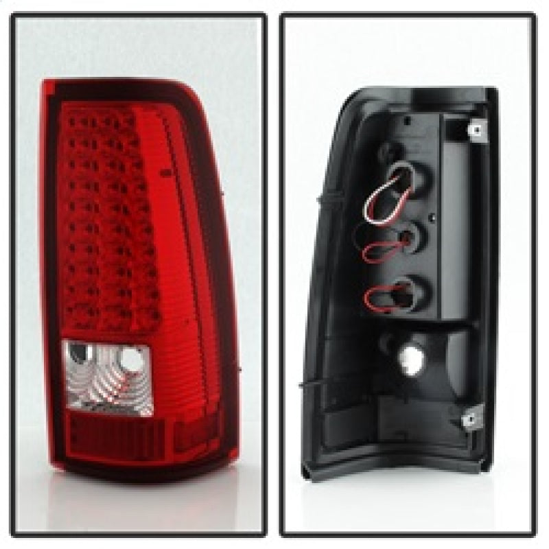 Luces traseras LED Xtune Chevy Silverado 1500/2500/3500 03-06 rojas transparentes ALT-ON-CS03-LED-RC