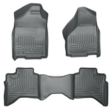 Cargar imagen en el visor de la galería, Husky Liners 03-08 Dodge Ram 1500/2500/3500 Quad Cab WeatherBeater Combo Gray Floor Liners