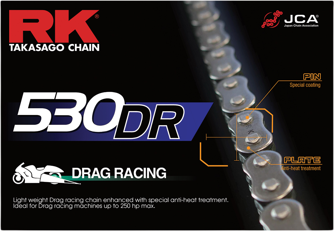RK Excel 530DR Drag Racing Chain 530 X 120 (530DR-120)