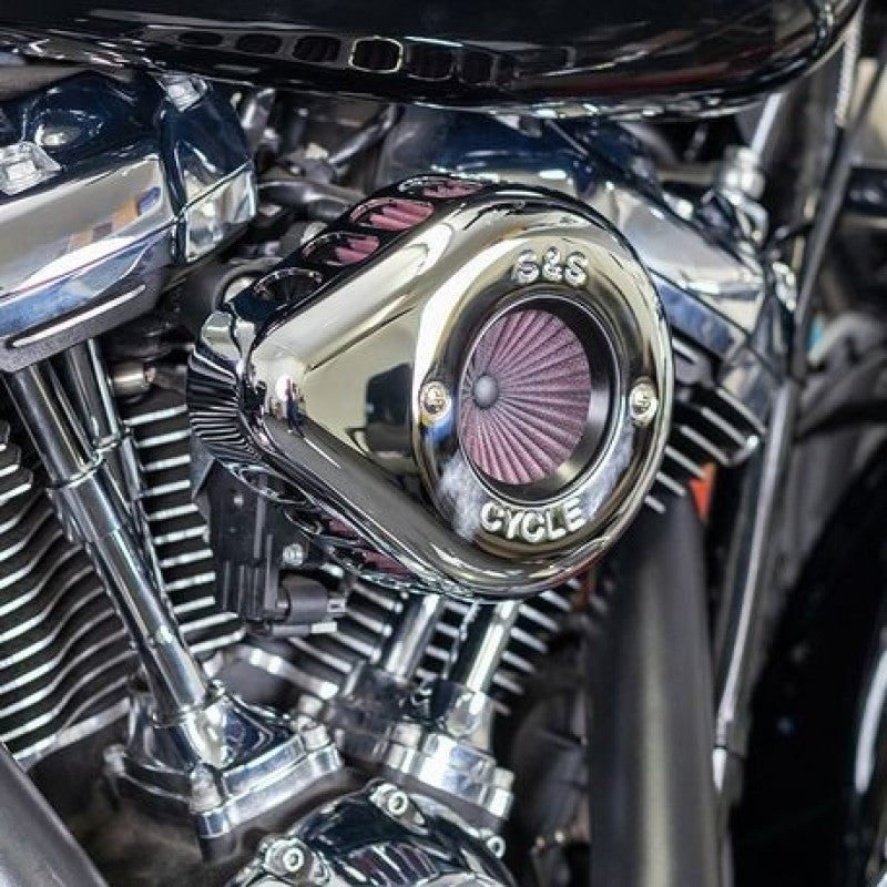 S&S Cycle Stealth Air Stinger Kit w/ Chrome Teardrop — Fits 2017+ Harley-Davidson M8 Models