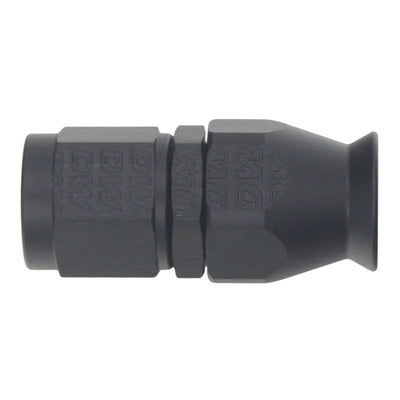 DeatschWerks 6AN Female Swivel Straight Hose End PTFE - Anodized Matte Black
