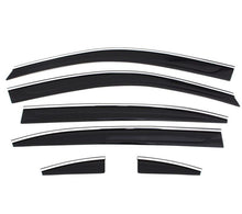 Cargar imagen en el visor de la galería, AVS 06-10 Infiniti M45 Ventvisor Low Profile Deflectors 6pc - Smoke w/Chrome Trim