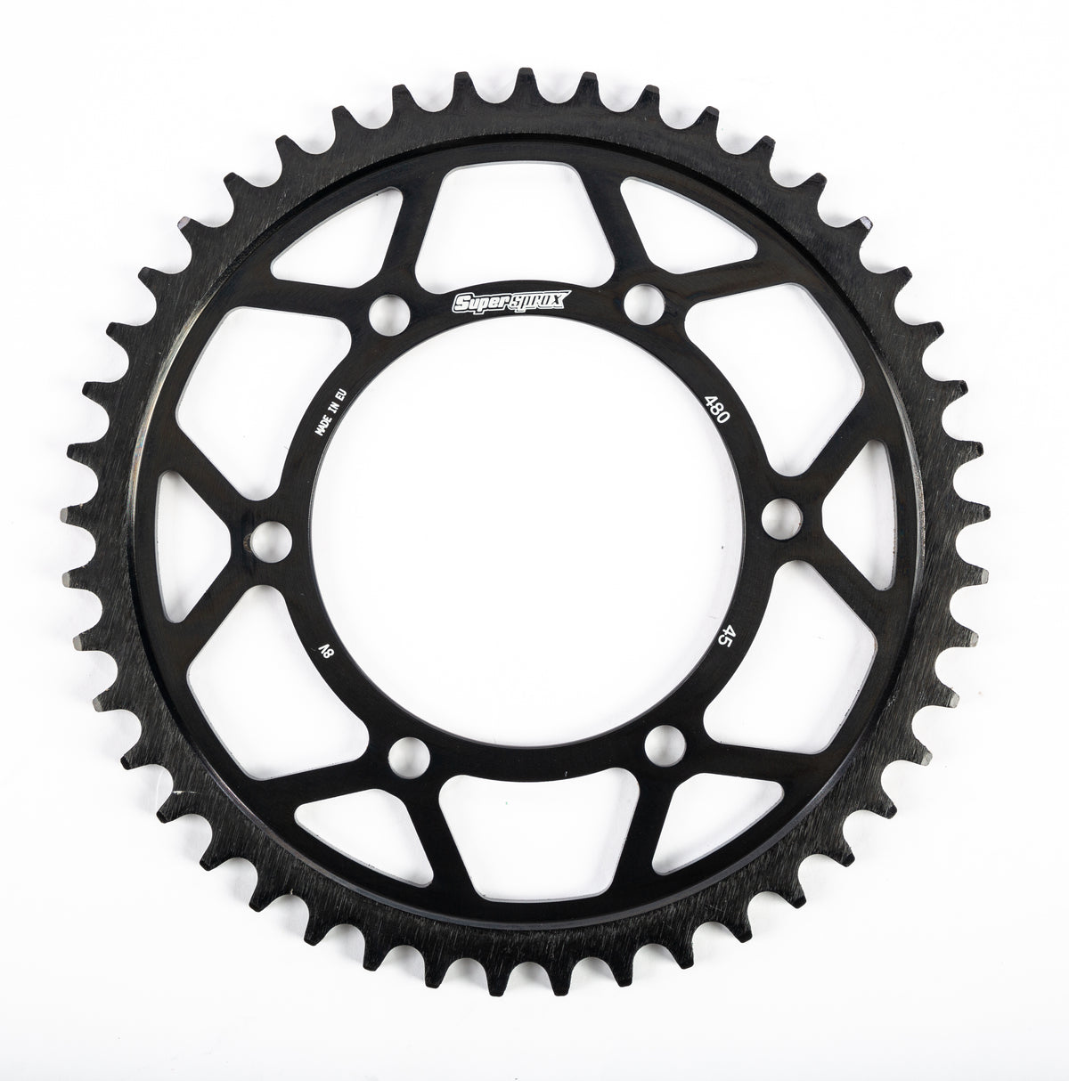 Supersprox Rear Edge Sprocket Steel 45T-525 BLK SUZ/YAM (RFA-480-45-BLK)