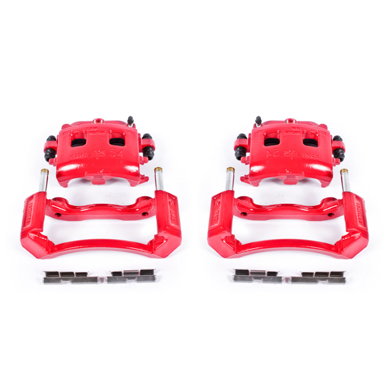 Power Stop 02-05 Dodge Ram 1500 Front Red Calipers w/Brackets - Pair