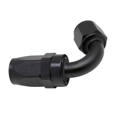 DeatschWerks 8AN 120-Degree Swivel Hose End CPE - Anodized Matte Black