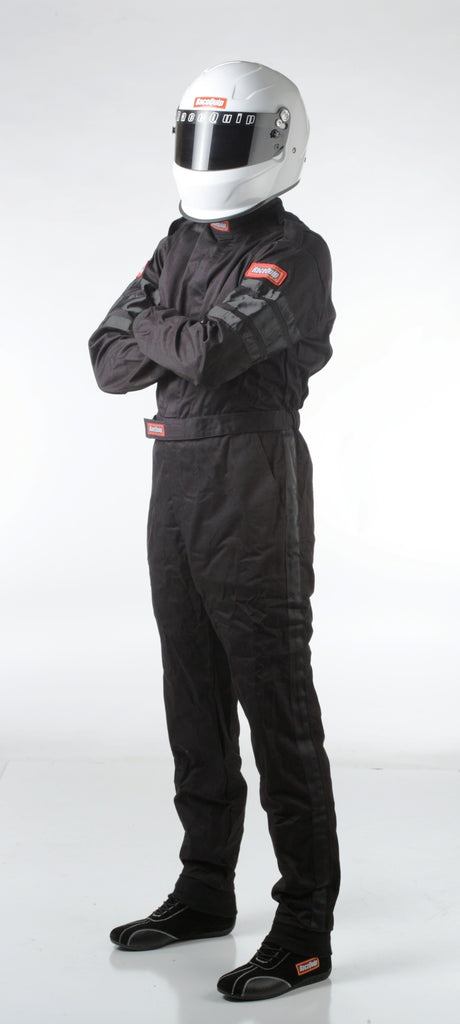 Traje RaceQuip SFI-1 1-L negro - Mediano