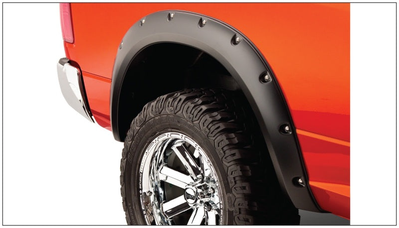 Guardabarros estilo bolsillo para Dodge Ram 1500 Fleetside Bushwacker 09-18, 4 piezas, 67,4/76,3/96,3 pulgadas, color negro