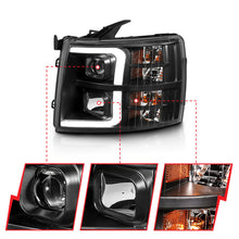 Cargar imagen en el visor de la galería, ANZO 07-13 Chevrolet Silverado 3500 Projector Headlights - Black Amber