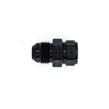 Cargar imagen en el visor de la galería, DeatschWerks 8AN Male Flare to Fuel Pump Outlet Barb Adapter - Anodized Matte Black