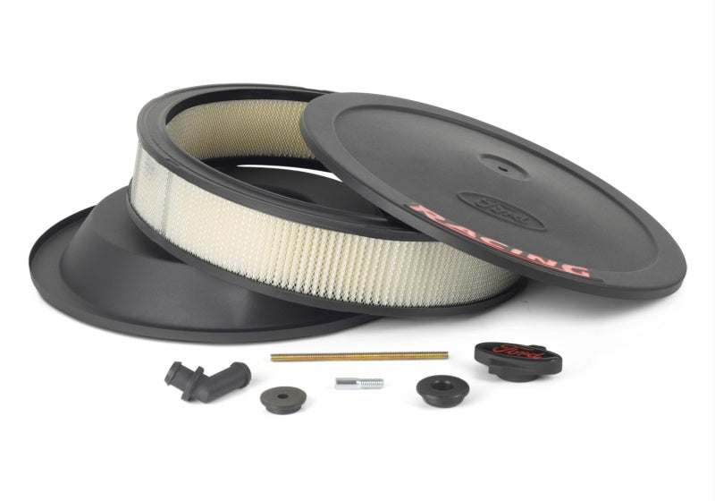 Ford Racing Air Cleaner Kit Black Crinkle — Fits 1965-1995 Ford Mustang