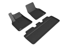 Cargar imagen en el visor de la galería, 3D MAXpider 21-22 Tesla Model Y 1st &amp; 2nd Row Floormats - Black