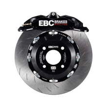 Load image into Gallery viewer, EBC Racing 10-14 Ford Mustang GT 5.0L Black Apollo-4 Calipers 355mm Rotors Front Big Brake Kit