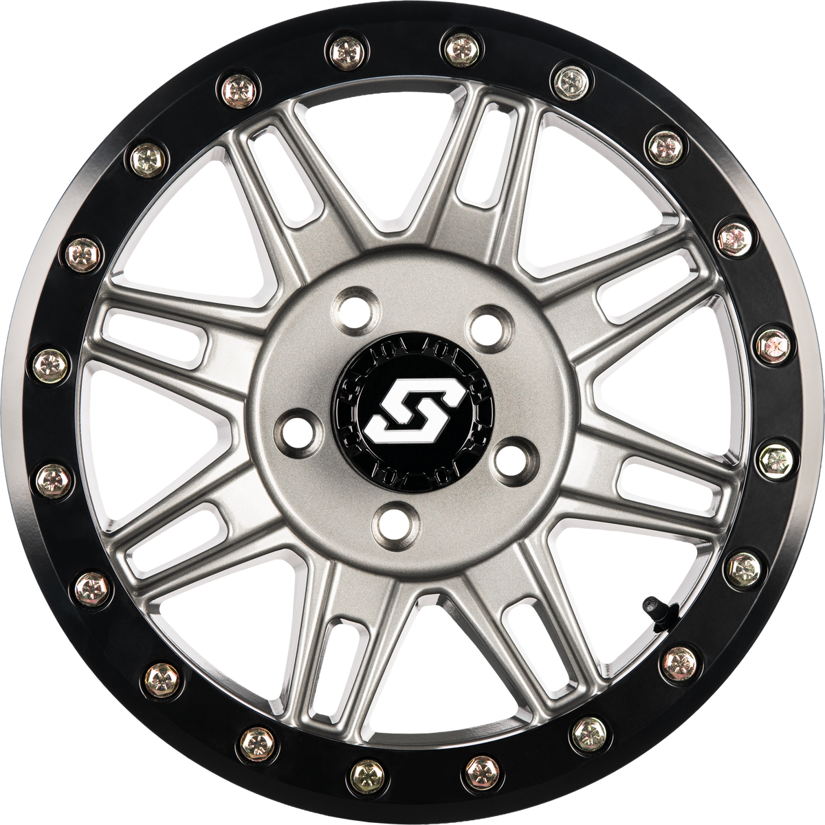 Sedona Clutch Bdlk Wheel 14X7 4/156 +10MM Gunmetal/BLK (A-S24G-47056+10)