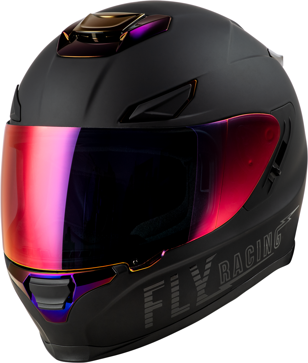 Fly Racing Sentinel Recon Helmet Matte Black/Purple Chrome SM (73-8429S)