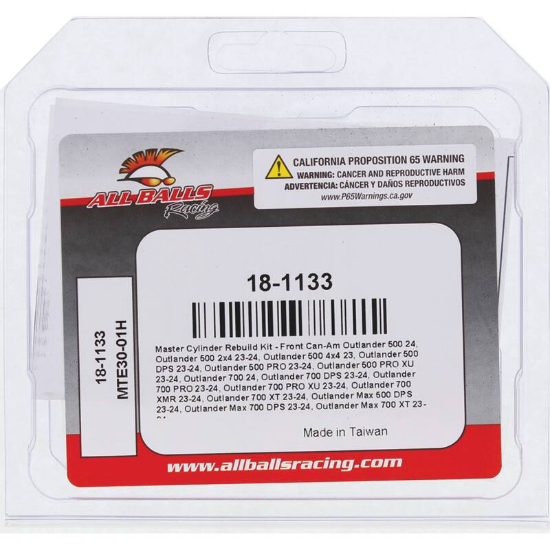 All Balls Racing Master Cylinder Rebuild Kit