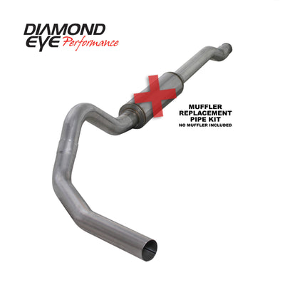 Diamond Eye 4in Catback Muffler Replacement Pipe — Fits 03-07 Ford 6.0L F250/F350