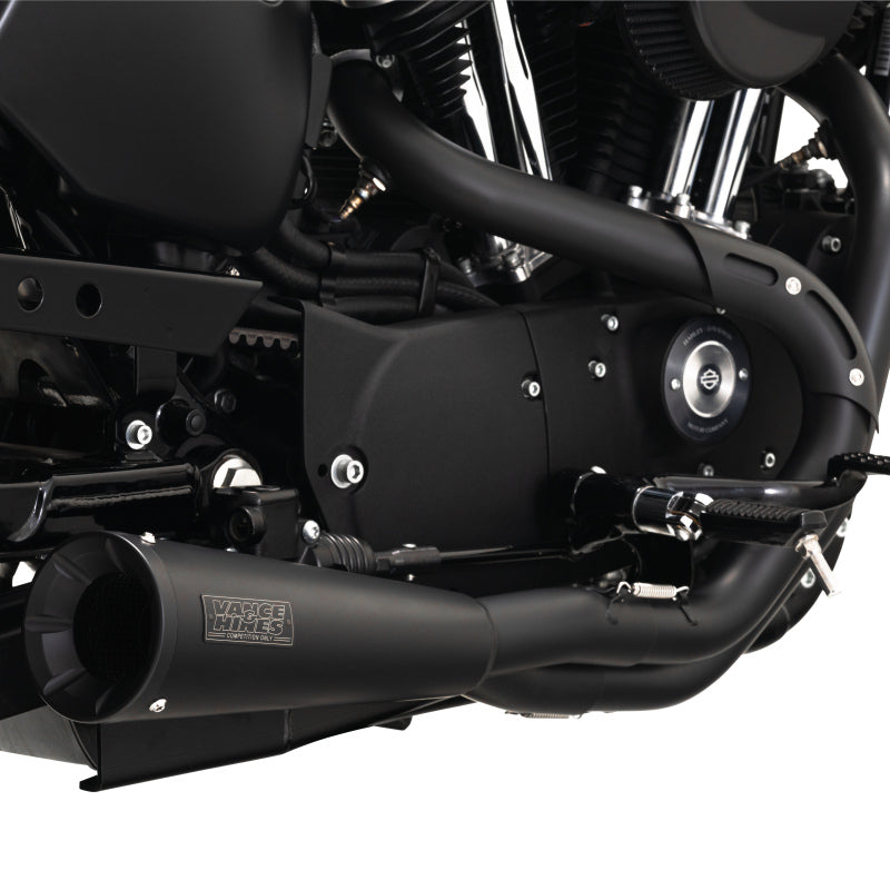 Vance and Hines HD Sportster SS 2-1 Black Exhaust — Fits 2004-2013 Harley-Davidson