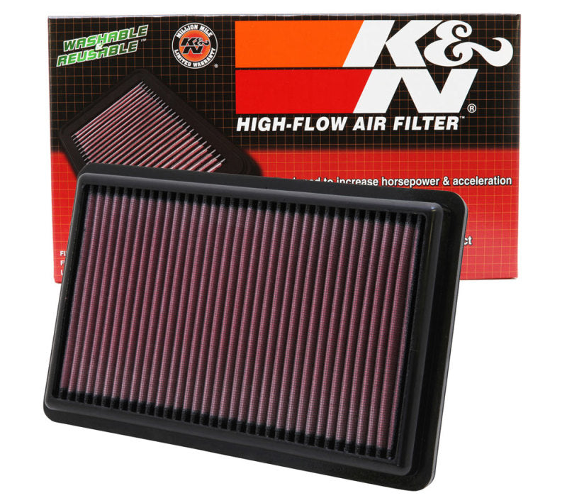 K&N 33-2454 Drop-In Air Filter — Fits 2010-2014 Acura MDX/ZDX 3.7L V6