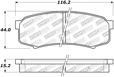 StopTech Street Brake Pads - Rear — Fits Toyota Land Cruiser, Lexus LX450, Sequoia, GX470, 4Runner, FJ Cruiser