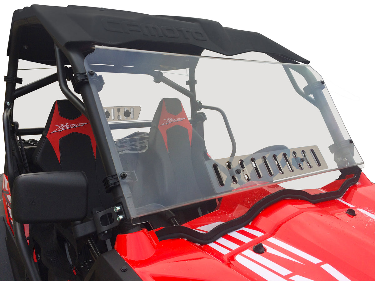 Spike Full Windshield Sngl Vent CF Moto Z-Force (77-3200)