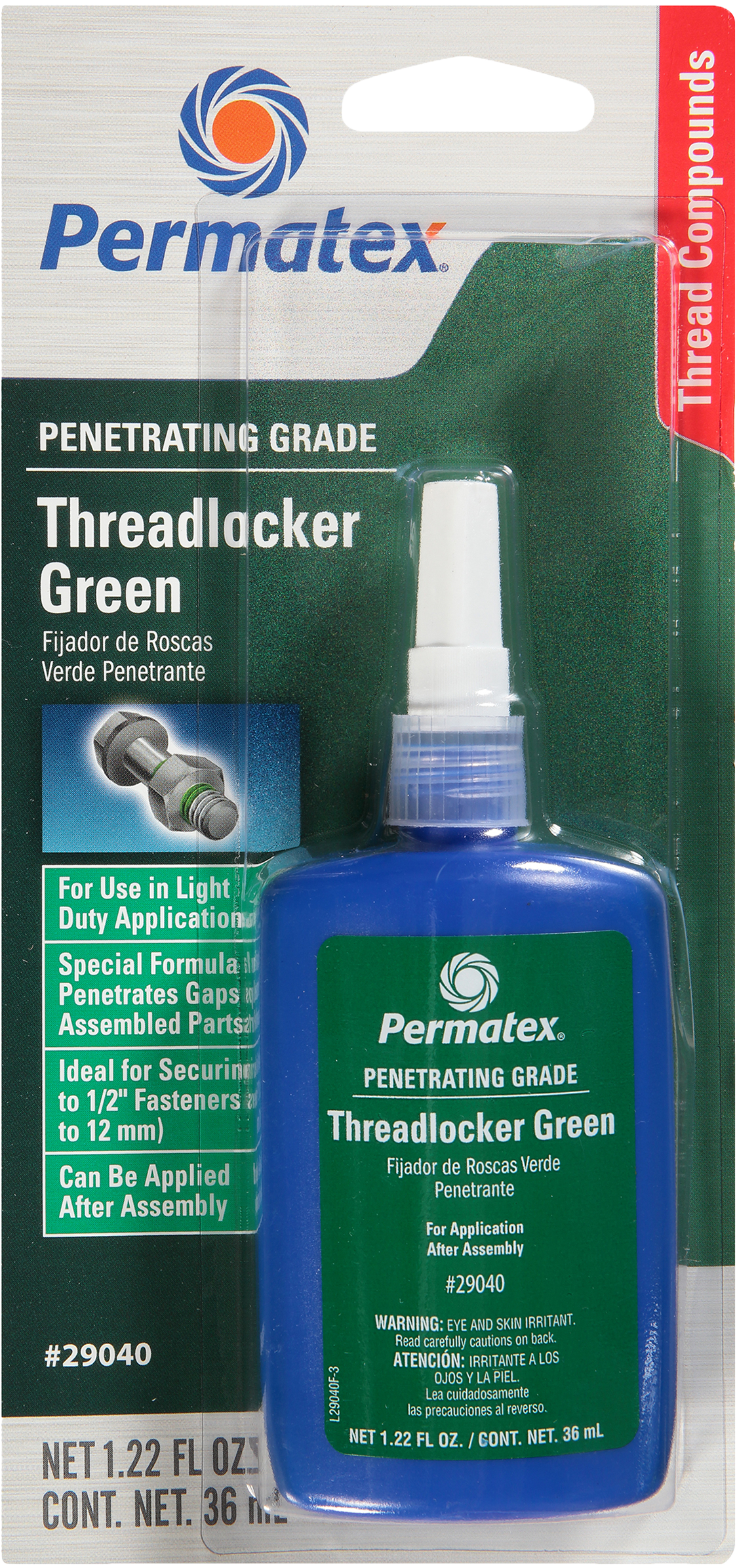 Permatex Penetrating Grade Threadlocker Green 36 ML (29040)