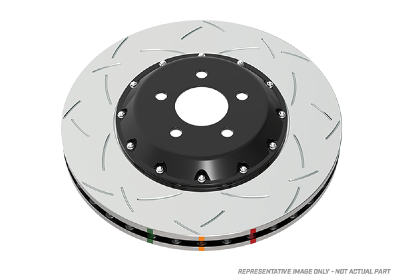 DBA 12-16 Ford Focus ST T3 5000 Series Uni-Directional Slotted Rotor Black Hat - Front