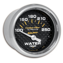 Cargar imagen en el visor de la galería, Autometer Carbon Fiber 52mm 100-250 Deg F Electronic Water Temp Gauge