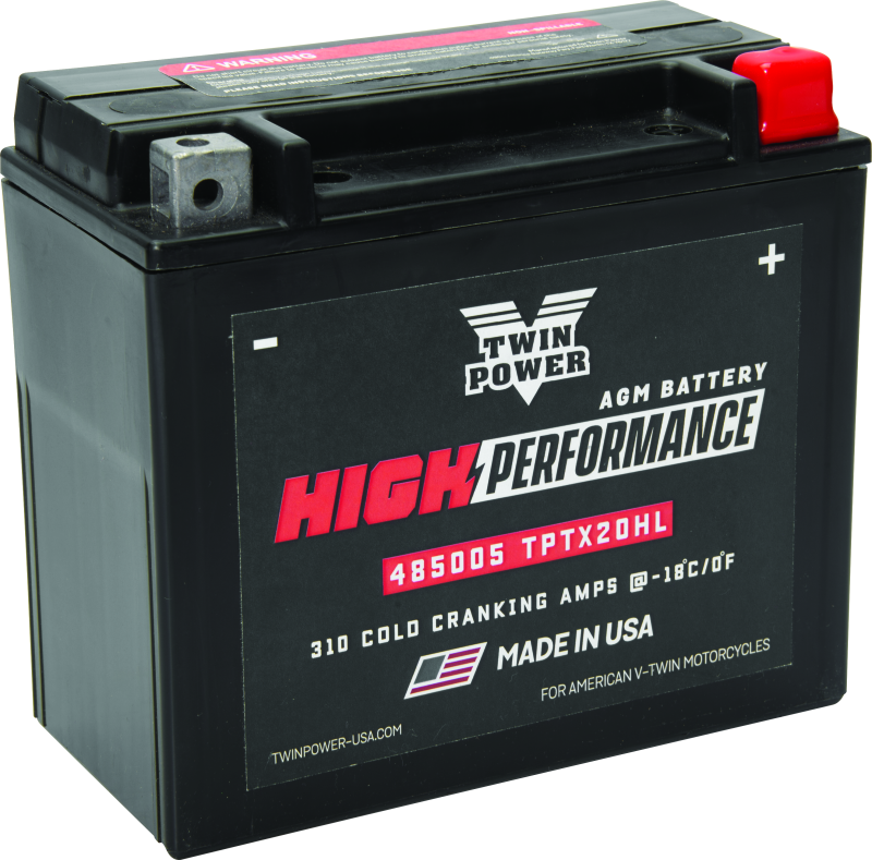 Twin Power YTX-20HL High Performance Battery Replaces H-D 65989-97A Made in USA