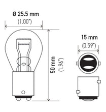 Load image into Gallery viewer, Hella Bulb 1034 12V 23/8W BAY15D S8