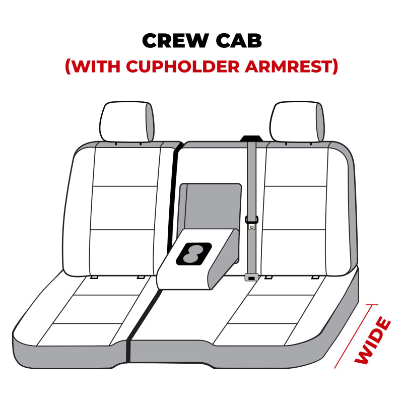 Covercraft 14 Chevrolet Silverado Carhartt Super Dux SeatSaver Custom Second Row Seat Covers - Black