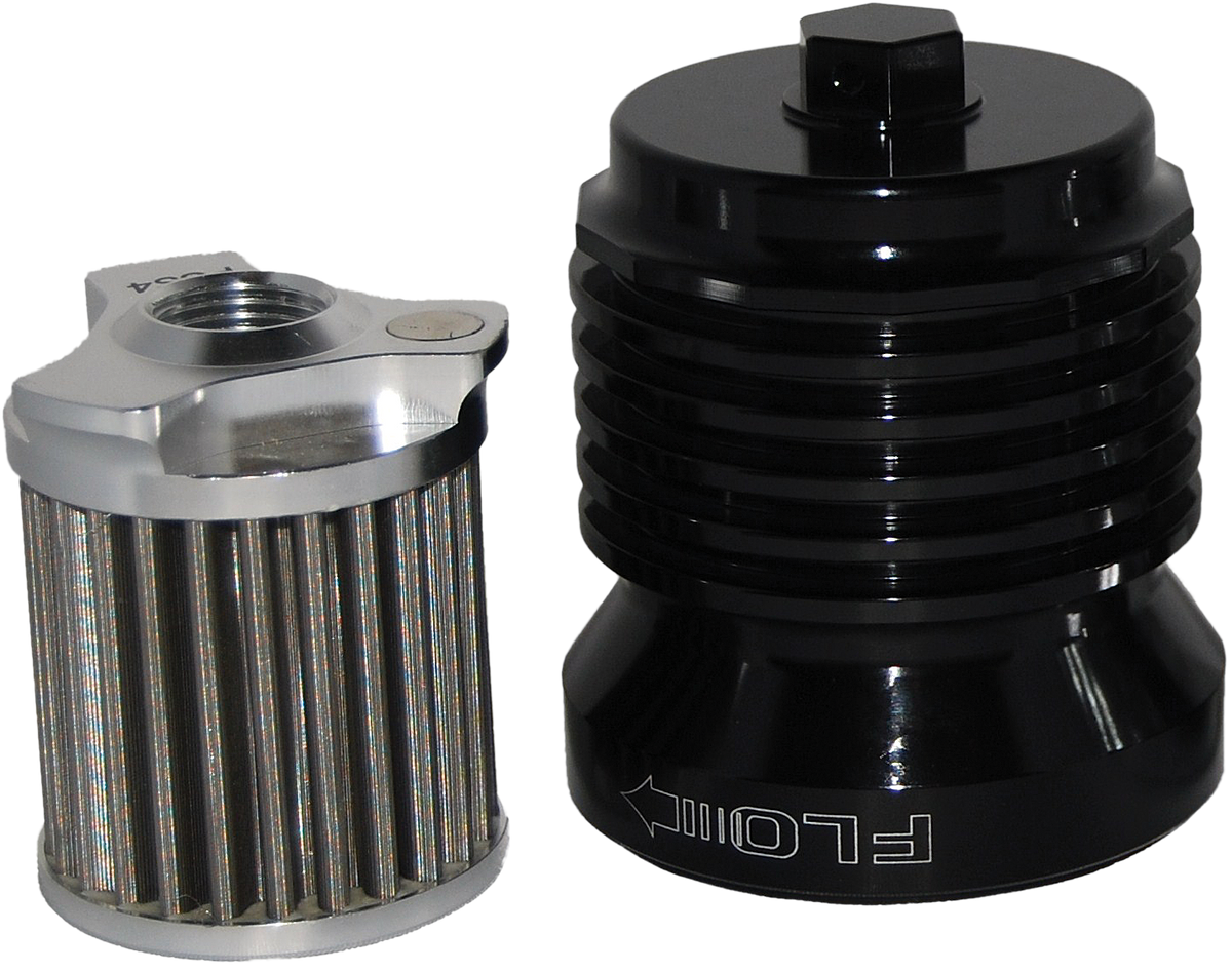 Pcracing FLO Reusable Steel OIL Filter HD Black (PCS4B)