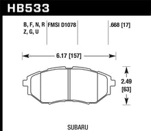 Cargar imagen en el visor de la galería, Hawk 2006-2007 Subaru B9 Tribeca Limited HPS 5.0 Front Brake Pads